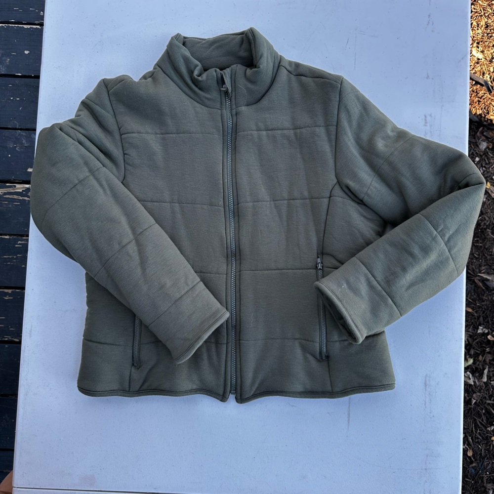 Olive Green Kids Puffer Jacket